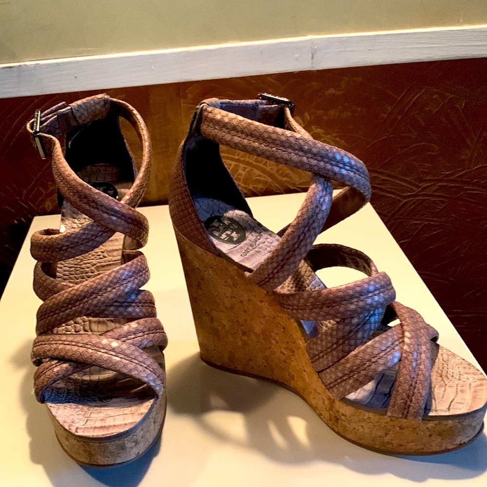 Tory Burch high heel wedge sandals